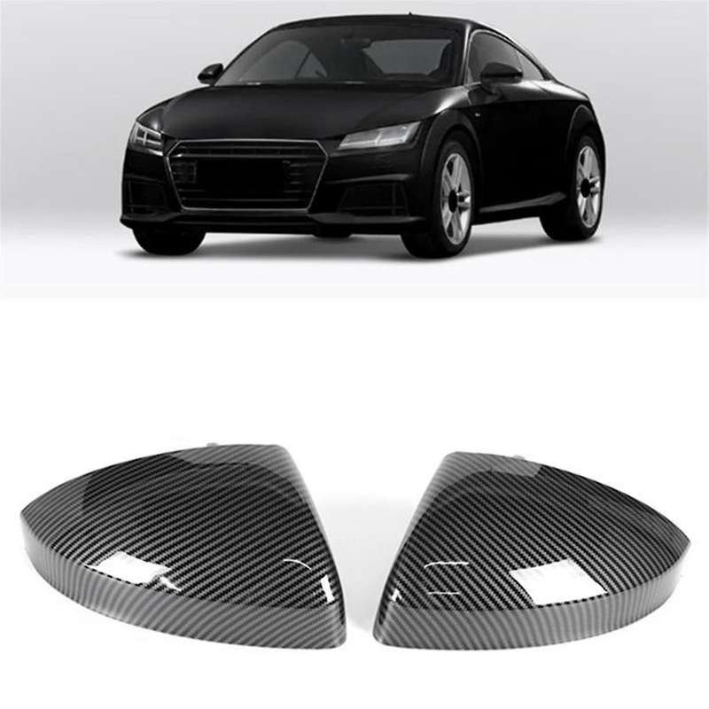 Real Carbon Fiber Car Side Door Rearview Mirror Cover Trim for Tt Tts Ttrs R8 2015-2023 Car Accessor