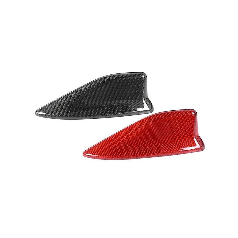 Real Carbon Fiber Car Roof Fin Signal Antenna Cover Exterior Interior Trim for 2022(Black)