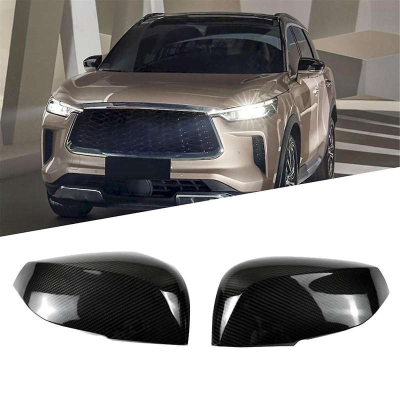 Real Carbon Fiber Car Side Rearview Mirror Cover for QX50 2016-2023 QX60 2016-2020 Door Mirror Cove