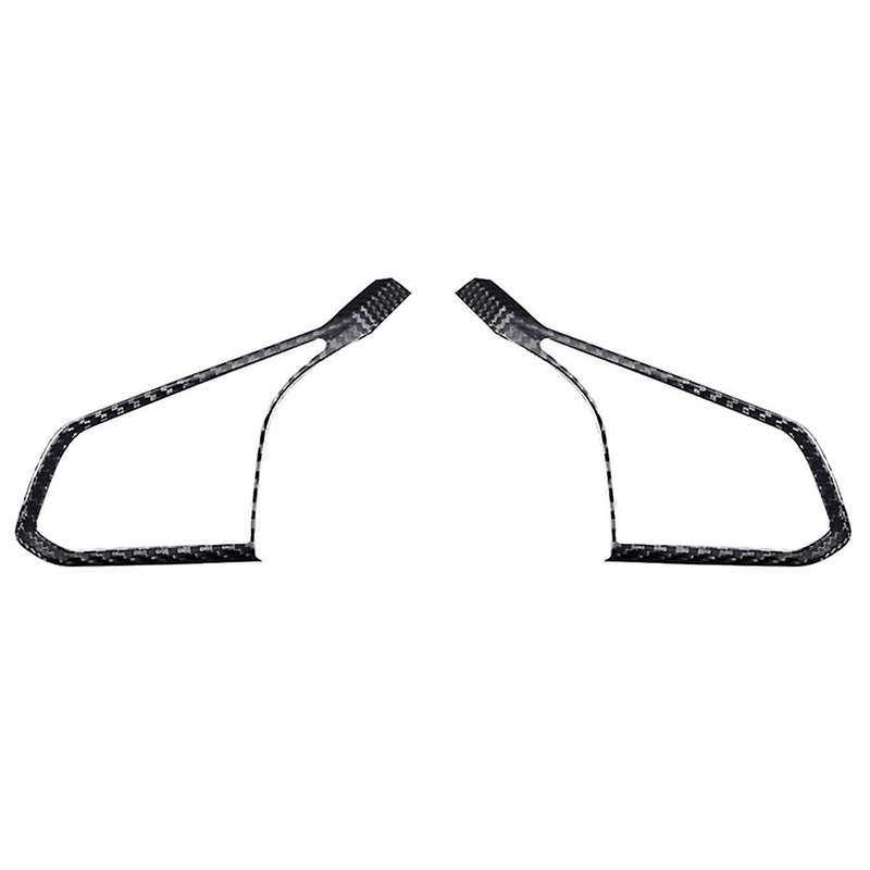 Real Carbon Fiber Car Steering Wheel Switch Trim Frame for C8 Z51 2020-2022