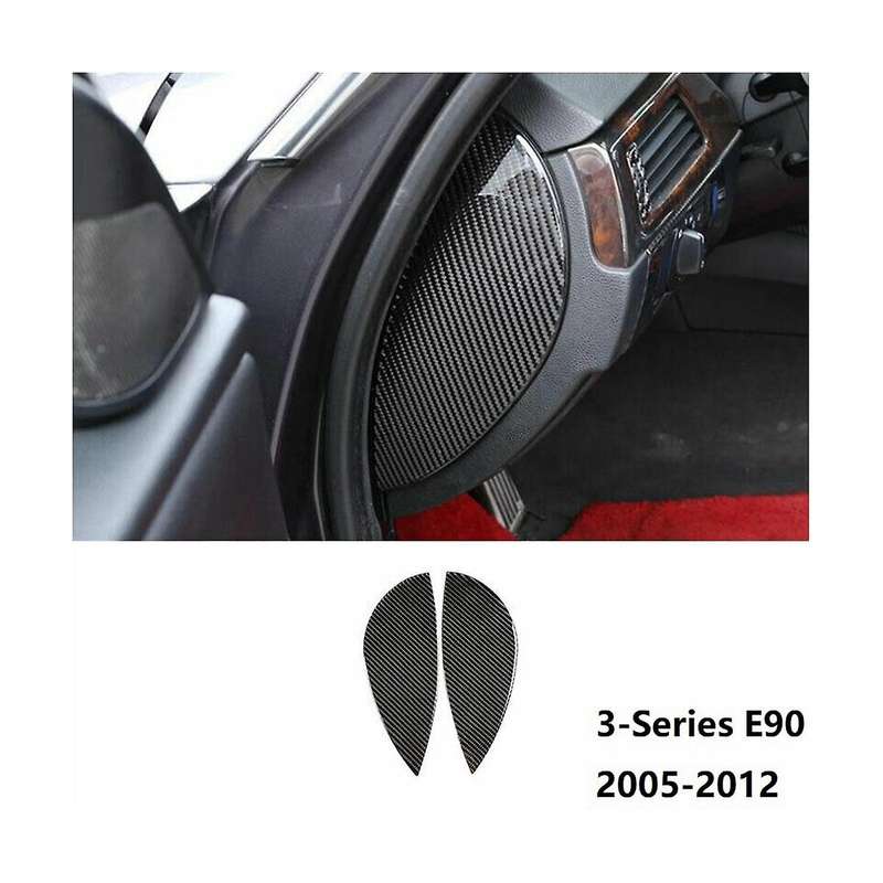 Real Carbon Fiber Dashboard Both Sides Panel Trim Sticker Decoration for 3 Series E90 2005-2012