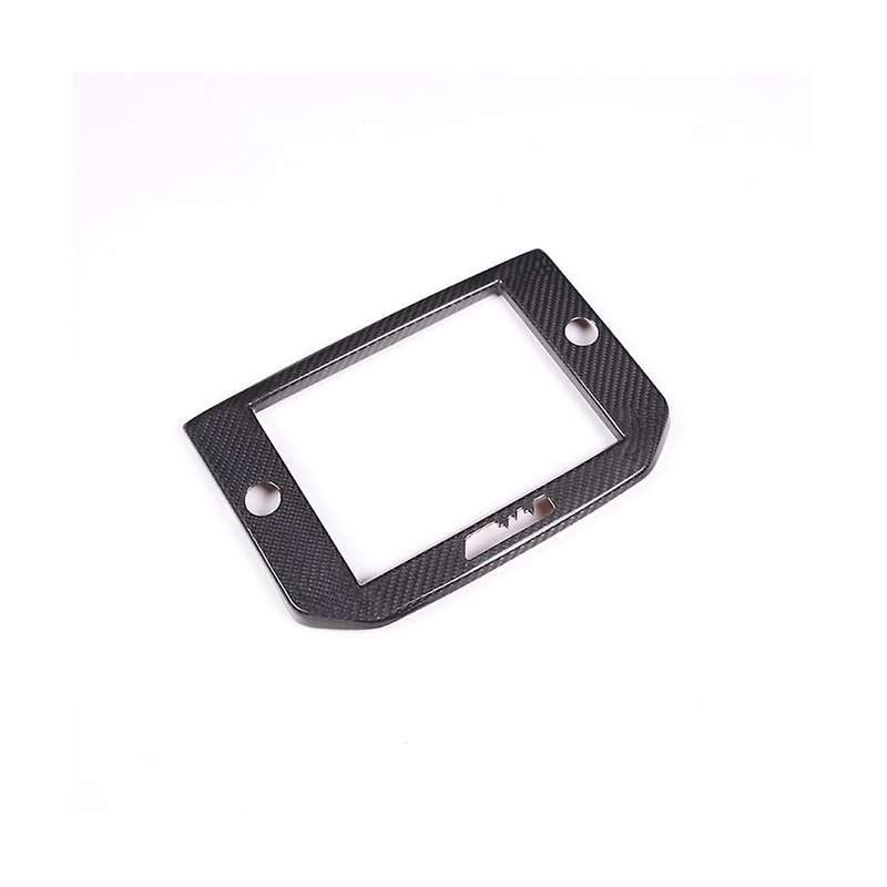 Real Carbon Fiber Central Control Navigation Panel Trim Screen Frame Cover for 2014-2015(Carbon)