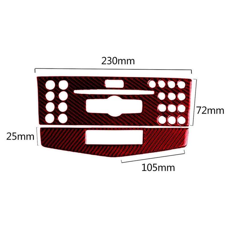 Real Carbon Fiber Central Console Panel Cover Trim 07-10 for W204 C-Class