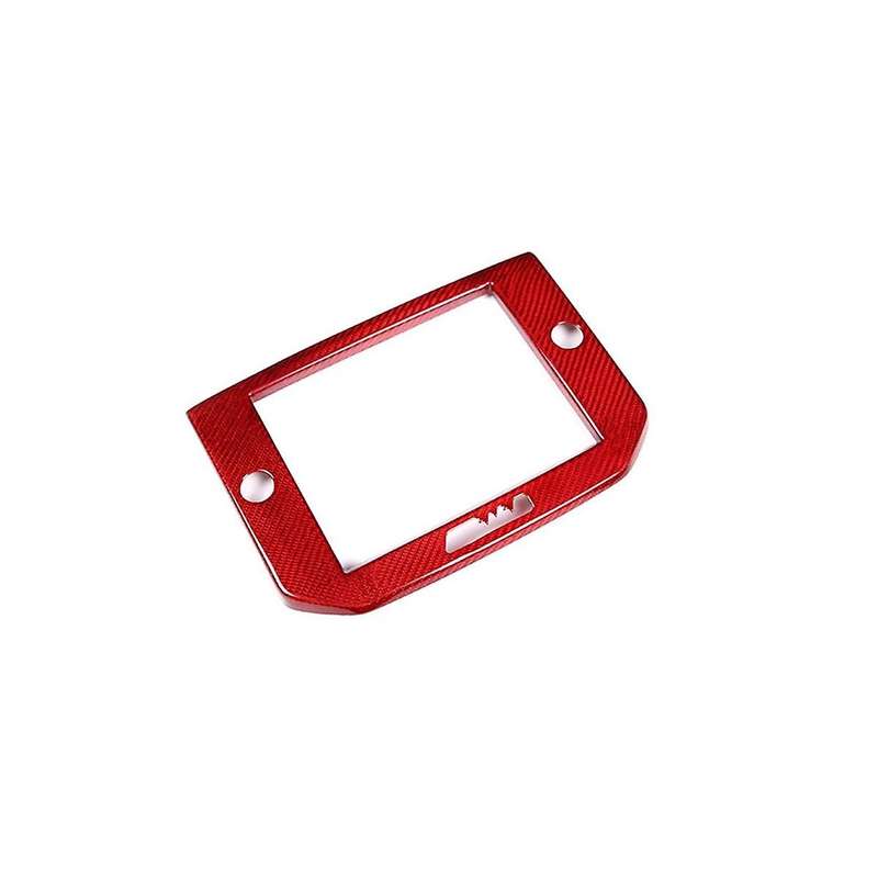 Real Carbon Fiber Central Control Navigation Panel Trim Screen Frame Cover for 2014-2015(Red)