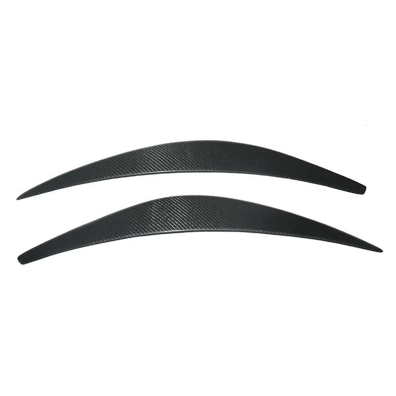 Real Carbon Fiber Eyelids Eyebrows Lids Headlight Trim Cover for 2015