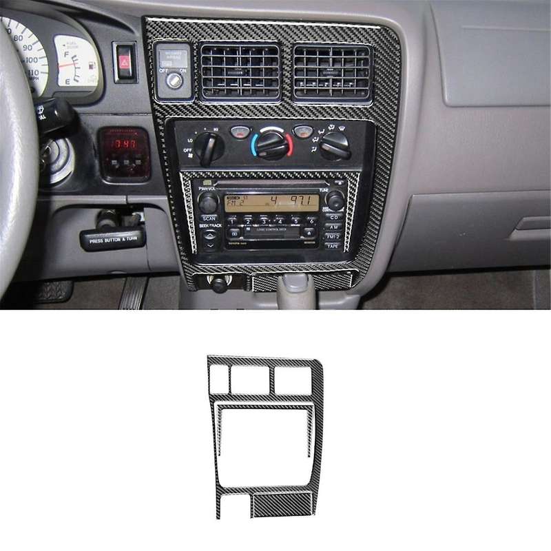 Real Carbon Fiber for 2001-2004 Center Console Radio CD AC Panel Cover Trim Sticker Interior Accesso