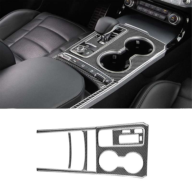 Real Carbon Fiber for 2018-2023 Car Center Console Gear Shift Panel Cup Holder Cover Trim Accessori