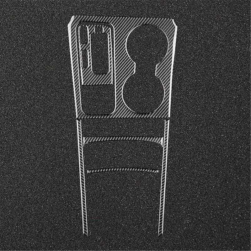 Real Carbon Fiber for 2018-2023 Car Center Console Gear Shift Panel Cup Holder Cover Trim Accessori