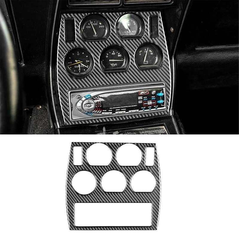 Real Carbon Fiber for C3 1968-1982 Car Center Console Panel Cover Trim Interior Accessories