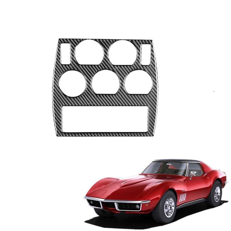 Real Carbon Fiber for C3 1968-1982 Car Center Console Panel Cover Trim Interior Accessories