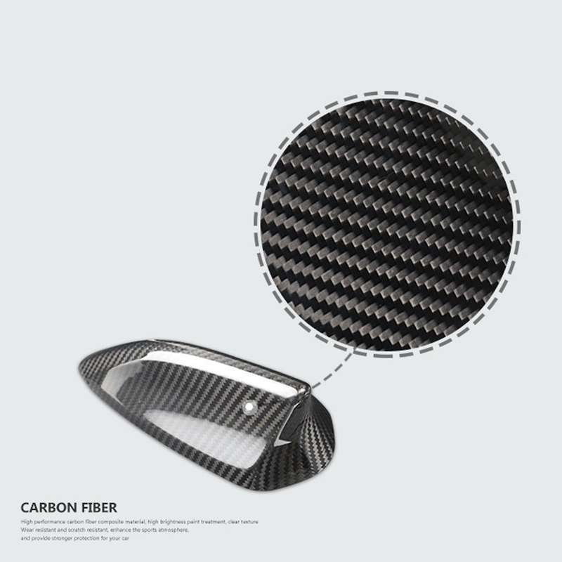 Real Carbon Fiber for 3 Axela -3 -4 -5 -8 Exterior Car Fin Antenna Cover Sticker Trim