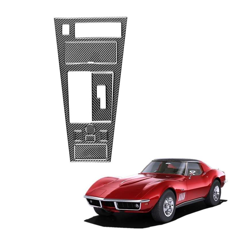 Real Carbon Fiber for C3 1968-1982 Car Center Console Gear Panel Cover Kit Trim Accessories ,B