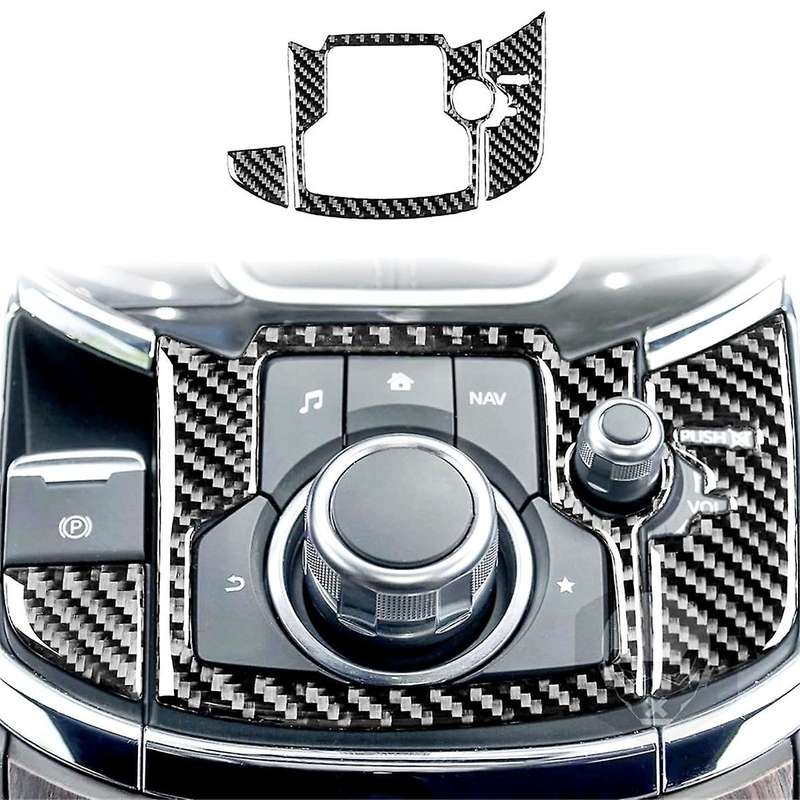 Real Carbon Fiber for CX9 -9 2016-2022 Center Console Audio Panel Cover Trim Sticker Car Interior Ac
