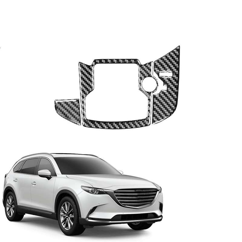 Real Carbon Fiber for CX9 -9 2016-2022 Center Console Audio Panel Cover Trim Sticker Car Interior Ac
