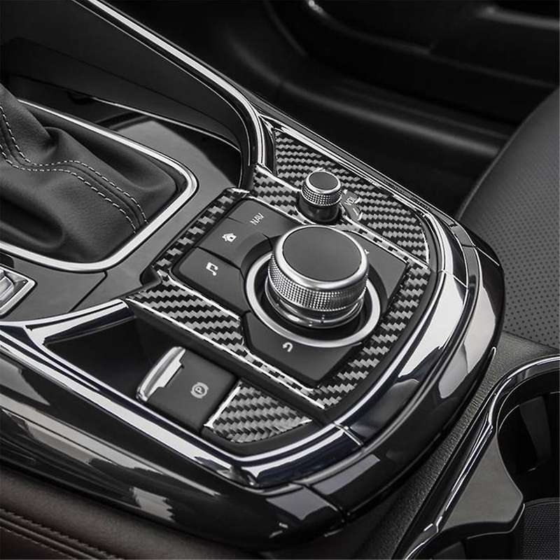 Real Carbon Fiber for CX9 -9 2016-2022 Center Console Audio Panel Cover Trim Sticker Car Interior Ac
