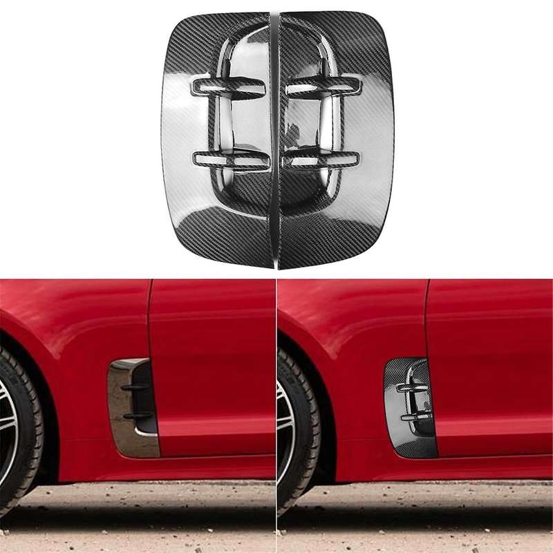 Real Carbon Fiber for GT 2018-2024 Car Side Air Flow Intake Hole Grille Cover Trim Accessories