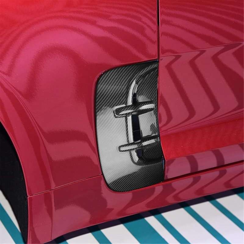 Real Carbon Fiber for GT 2018-2024 Car Side Air Flow Intake Hole Grille Cover Trim Accessories