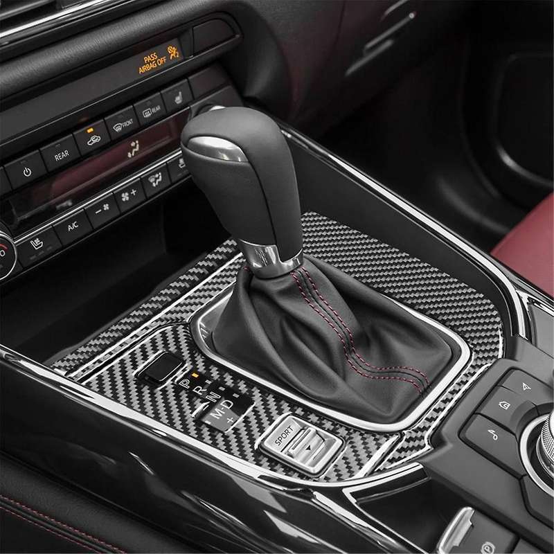 Real Carbon Fiber for CX9 -9 2016-2022 Center Console Gear Shift Panel Cover Trim Sticker Interior A