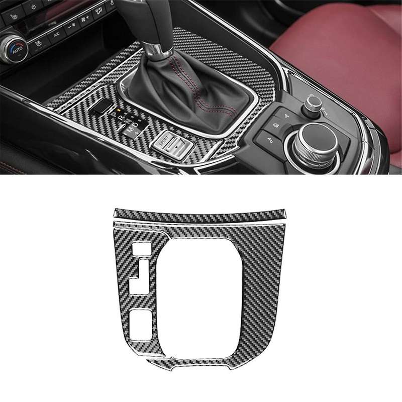 Real Carbon Fiber for CX9 -9 2016-2022 Center Console Gear Shift Panel Cover Trim Sticker Interior A