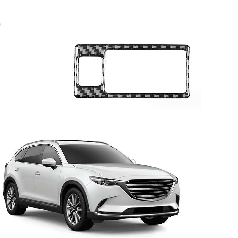 Real Carbon Fiber for CX9 -9 2016-2022 Headlight Switch Panel Cover Trim Sticker Car Interior Access