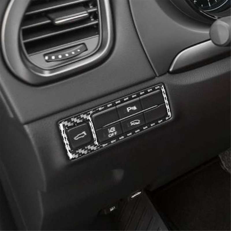 Real Carbon Fiber for CX9 -9 2016-2022 Headlight Switch Panel Cover Trim Sticker Car Interior Access