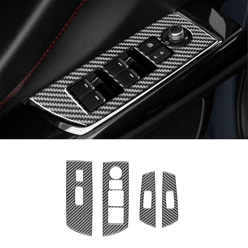Real Carbon Fiber for CX9 -9 2016-2022 LHD Door Side Window Lift Switch Panel Cover Trim Interior A