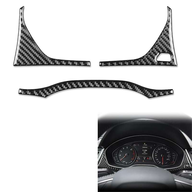 Real Carbon Fiber for Q5L FY SQ5 2018-2024 Dash Instrument Cluster Speedometer Frame Cover Interior