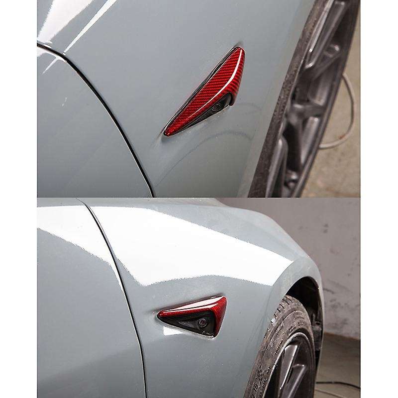 Real Carbon Fiber for Model 3 17-19 S 12 -19 x 16 -19 Model Y Car Side Marker Turn Signal Cover
