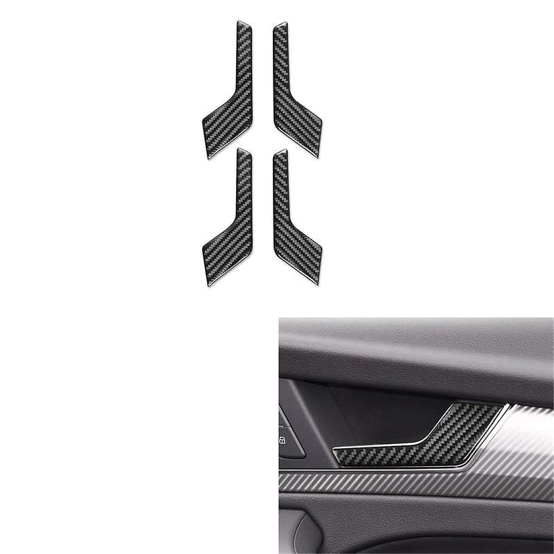 Real Carbon Fiber for Q5L FY SQ5 2018-2024 Door Inner Handle Cover Interior Trim Sticker Decal
