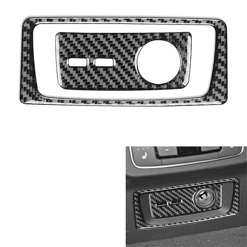 Real Carbon Fiber for Q5L FY SQ5 2018-2024 LHD Rear Lighter Power Outlet Panel Cover Interior Trim