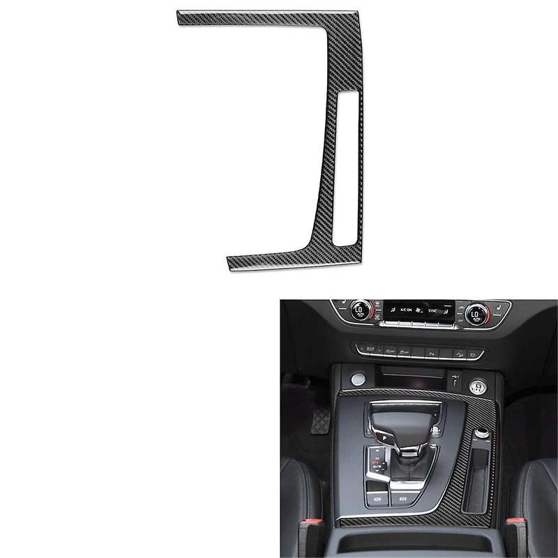 Real Carbon Fiber for Q5L FY SQ5 2018-2024 LHD Center Console Gear Panel Outer Frame Trim Sticker De