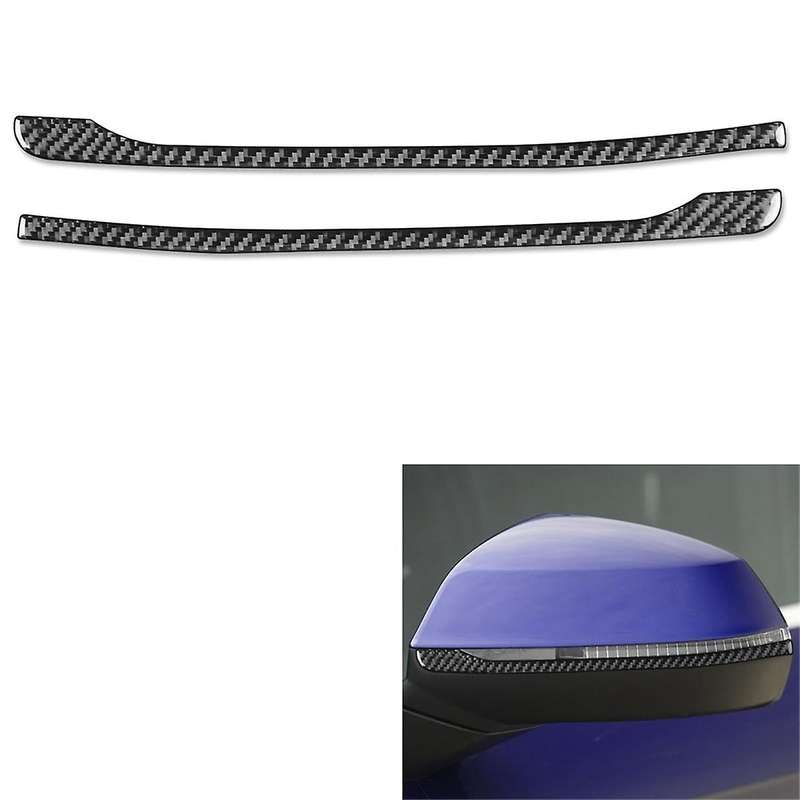 Real Carbon Fiber for Q5L FY SQ5 2018-2024 Rearview Mirror Strip Cover Exterior Trim Sticker Decal