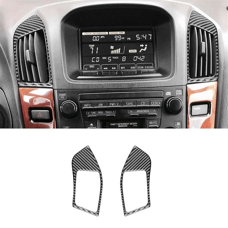 Real Carbon Fiber for RX300 1998-2003 Car Center Console Air Conditioning Outlet Cover Trim Interio