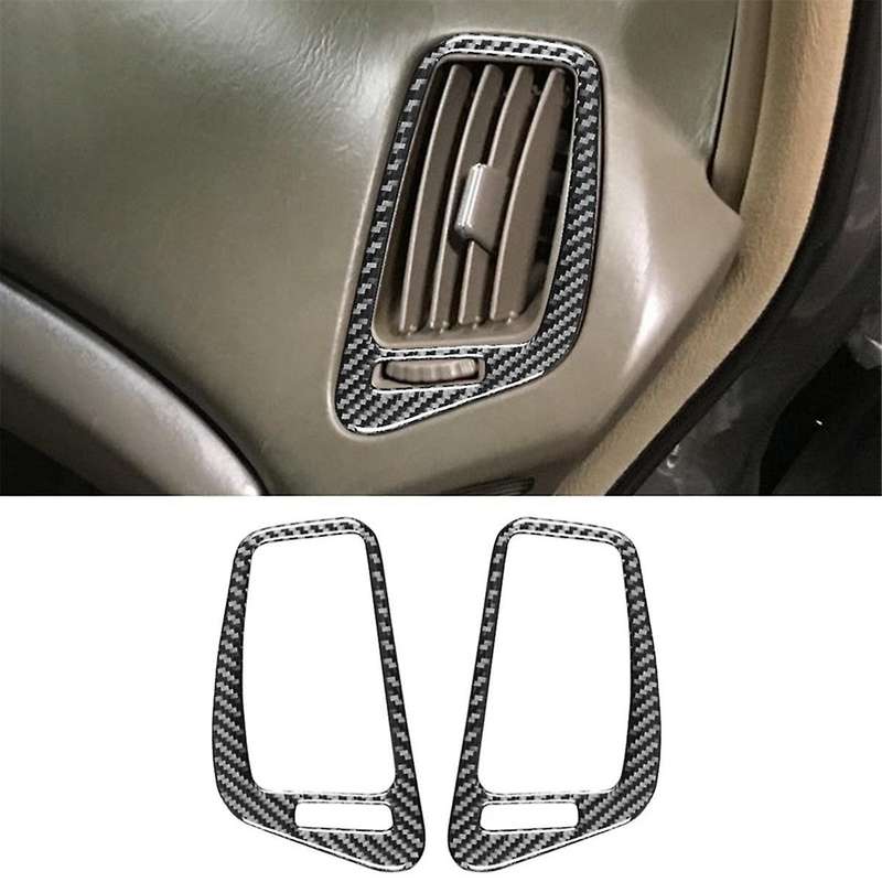 Real Carbon Fiber for RX300 1998-2003 Car Side Air Conditioning Vent Cover Trim Stickers Interior Ac
