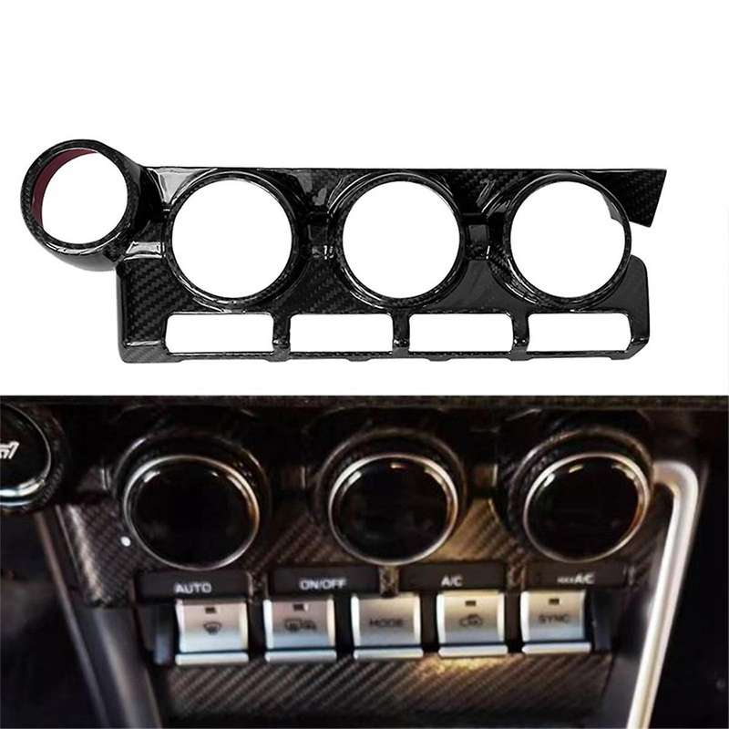Real Carbon Fiber Interior Air Conditioning Control Panel Cover Trim for GR86 for BRZ 2022-2024