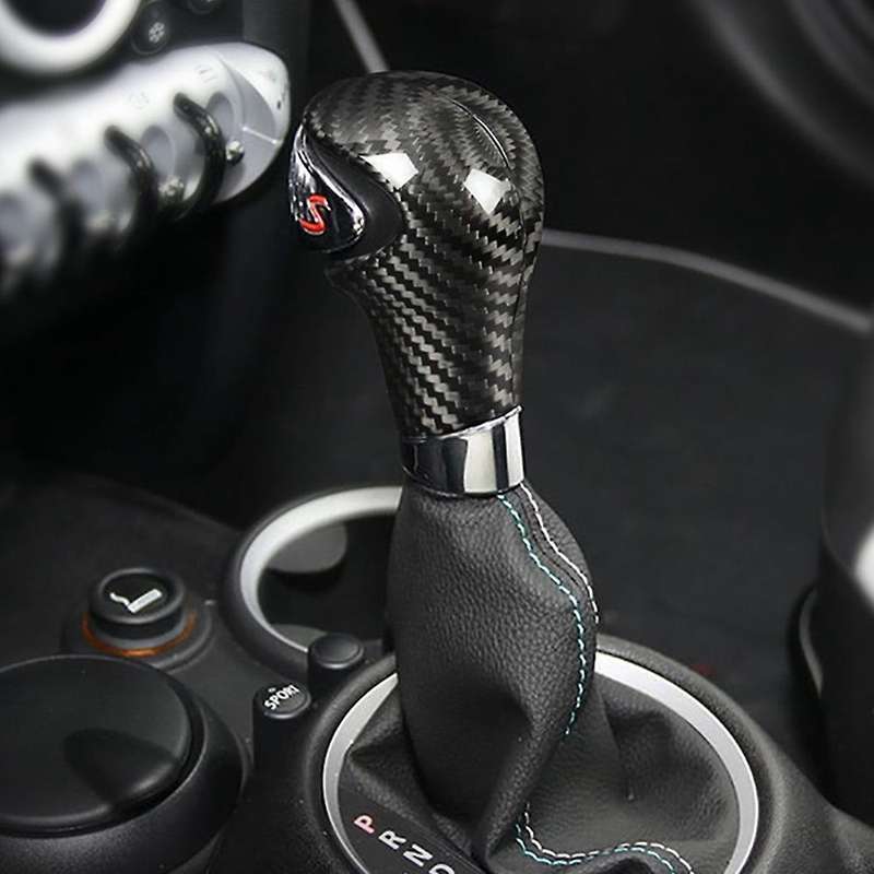 Real Carbon Fiber Interior Trim Car Gear Shift Cover Sticker for R55 R56 R57 R58 R59 R60 R61