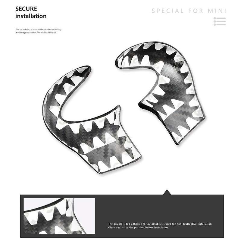 Real Carbon Fiber Interior Trim Car Gear Shift Cover Sticker for R55 R56 R57 R58 R59 R60 R61