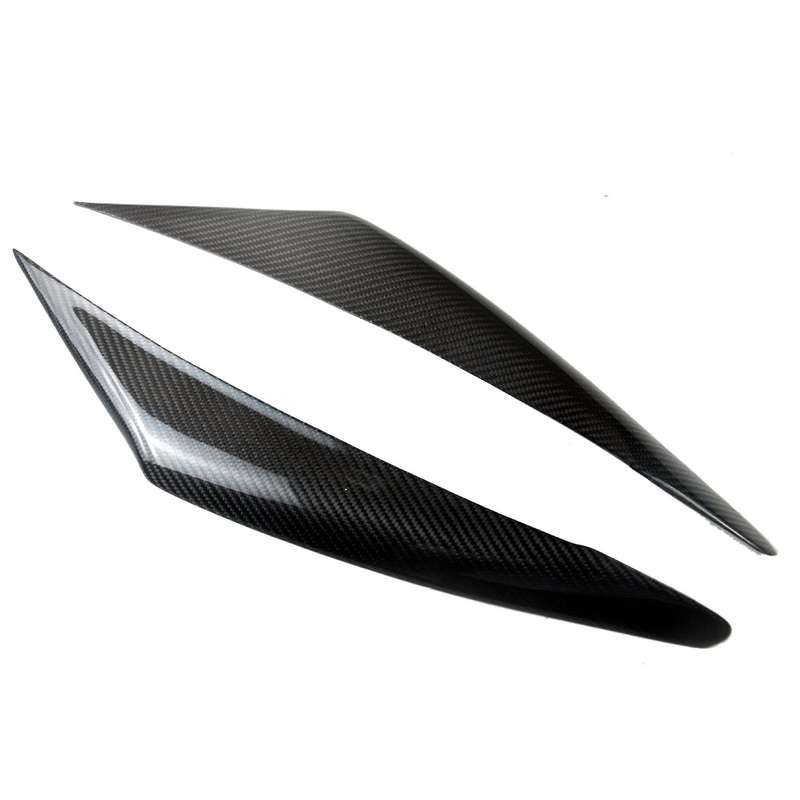 Real Carbon Fiber Headlight Eyebrows Eyelids Stickers Trim Cover Headlight Lid for Axela M3 2017 201