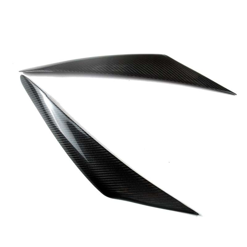 Real Carbon Fiber Headlight Eyebrows Eyelids Stickers Trim Cover Headlight Lid for Axela M3 2017 201