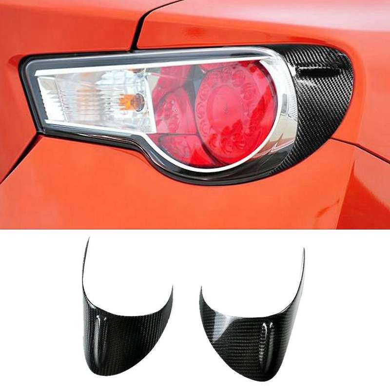Real Carbon Fiber Rear Light Eyebrows Eyelids Stickers Trim Cover Headlight Lid for BRZ for GT86