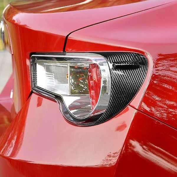Real Carbon Fiber Rear Light Eyebrows Eyelids Stickers Trim Cover Headlight Lid for BRZ for GT86