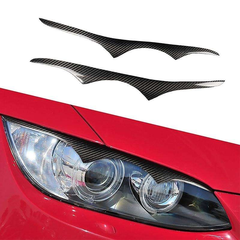 Real Carbon Fiber Headlight Lid Eyebrow Headlight Eyelids Decoration for- 3 Series E92 E93 M3 Coupe