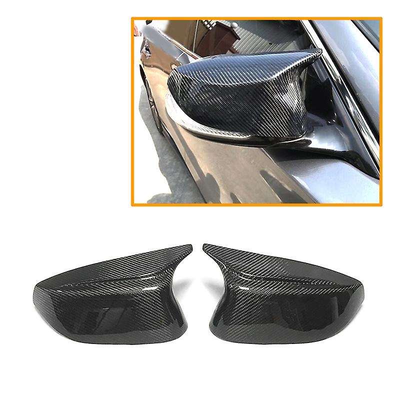 Real Carbon Fiber Side Rear View Mirror Cover Replacement Ox Horn for Q50 Q60 Q70 XQ30 SQ50 2014-201