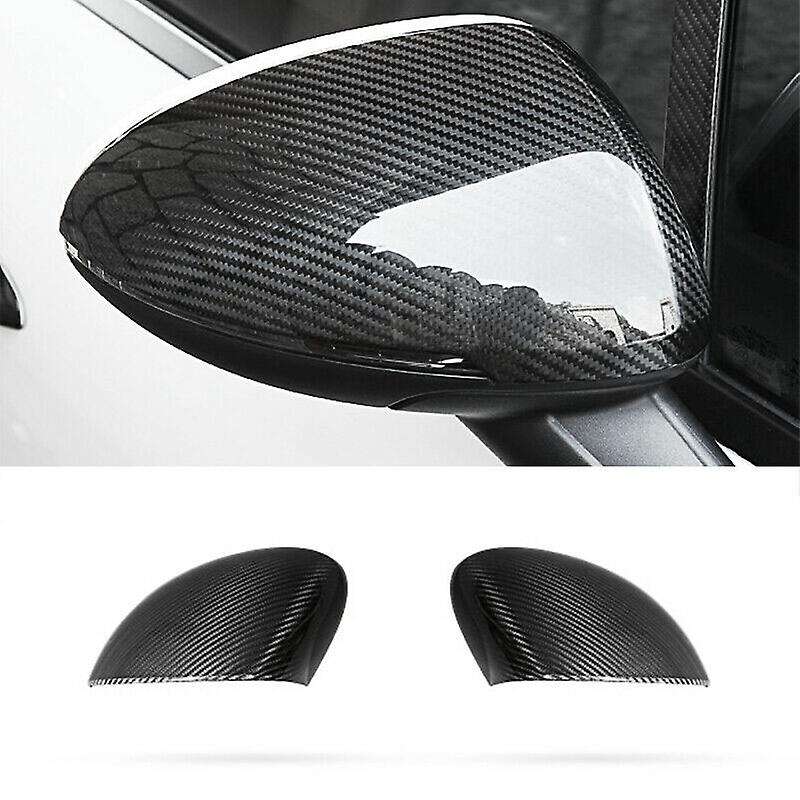 Real Carbon Fiber Rear View Mirror Decoration Cover Side Door Mirror Cover Cap for- 2014-2020