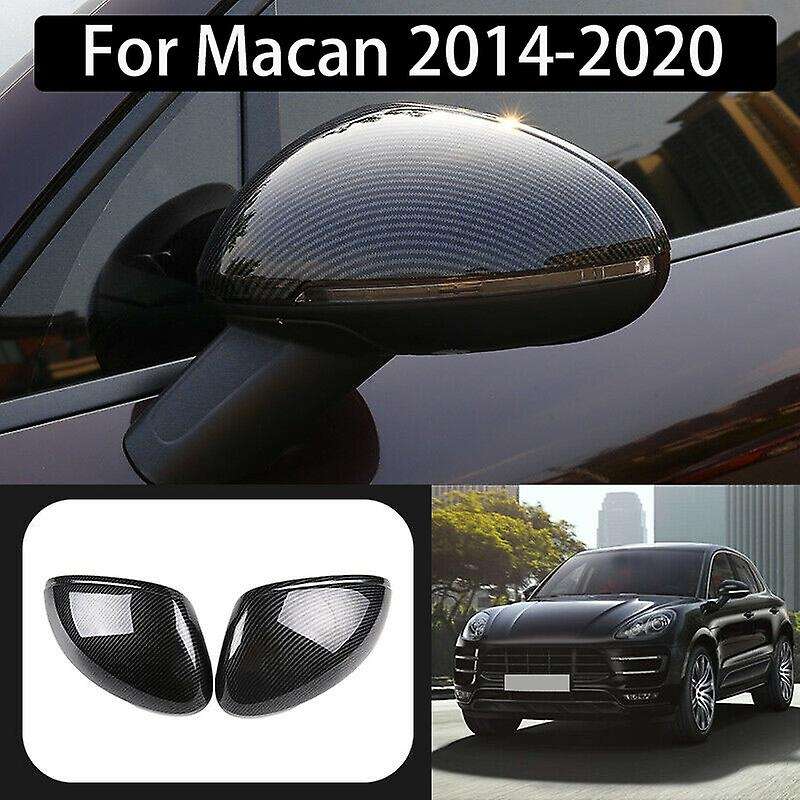 Real Carbon Fiber Rear View Mirror Decoration Cover Side Door Mirror Cover Cap for- 2014-2020