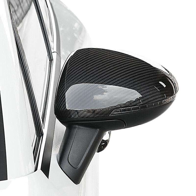 Real Carbon Fiber Rear View Mirror Decoration Cover Side Door Mirror Cover Cap for- 2014-2020