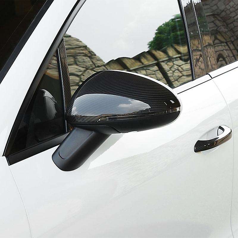 Real Carbon Fiber Rear View Mirror Decoration Cover Side Door Mirror Cover Cap for- 2014-2020