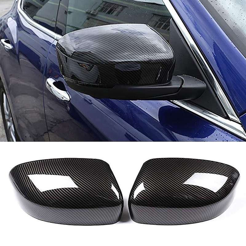 Real Carbon Fiber Side Rear View Mirror Cover Trim for 2016-2019