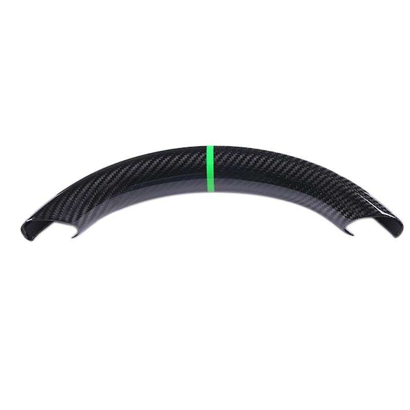 Real Carbon Fiber Steering Wheel Cover Trim Replacement Stickers Accessories for Y Green