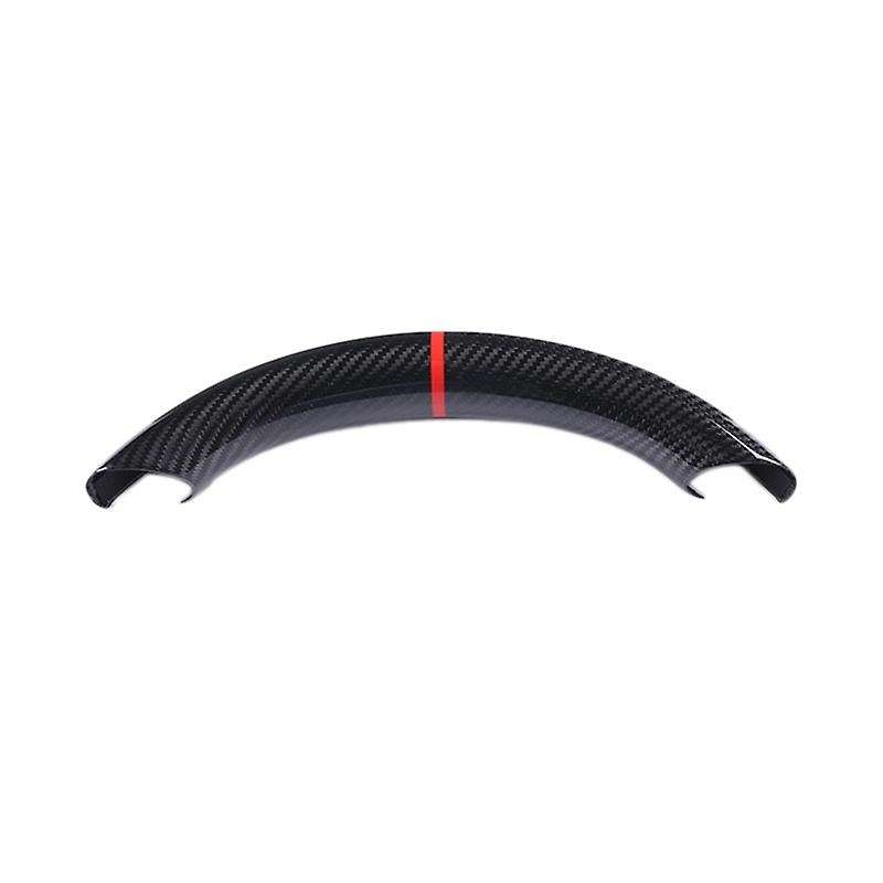 Real Carbon Fiber Steering Wheel Cover Trim Replacement Stickers Accessories for Y Red